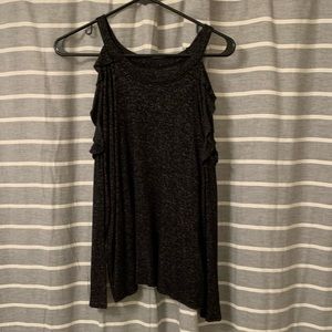 Off the shoulder plush long sleeve